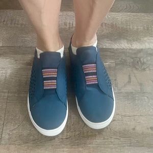 Navy Blue Boat Slip on Sneakers - Tilocow Nautical Shoes